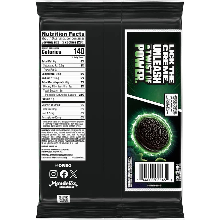 MARVEL OREO Stuf of Doom Chocolate Sandwich Cookies, Special Edition, 10.68 oz