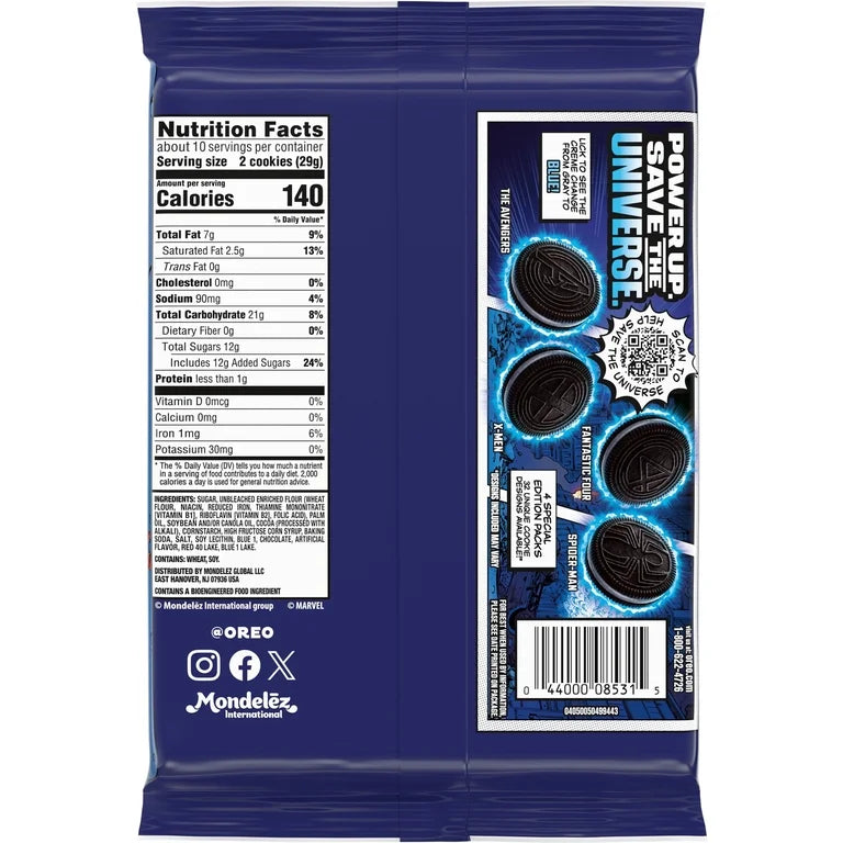 MARVEL OREO Stuf of Legends Chocolate Sandwich Cookies, Special Edition, 10.68 oz