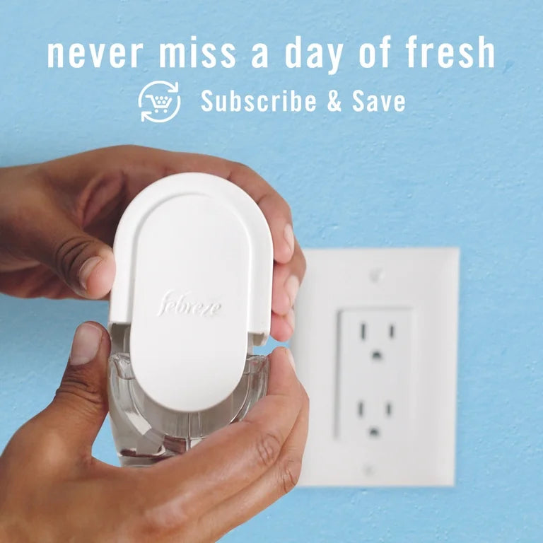 Febreze Plug in Air Freshener Scented Oil Refill, Downy April Fresh, 3 Count