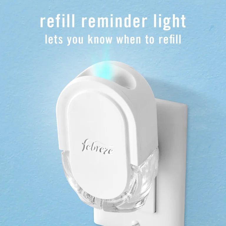 Febreze Plug In Air Freshener, Odor-Fighting Scented Oil Refill, Dunkin' Cinnamon Roll Scent, 2 Refills