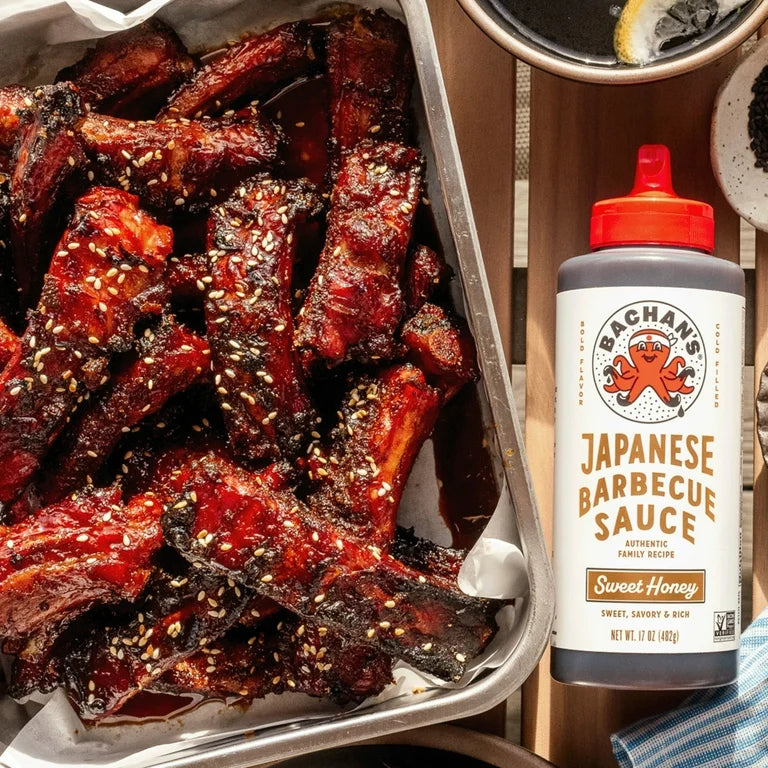 Bachan's Sweet Honey Japanese BBQ Sauce, 17oz Bottle - Bold, Fresh, Umami Flavor