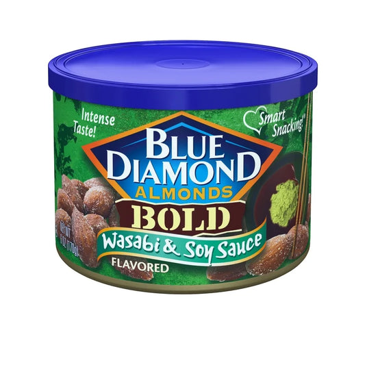 Blue Diamond Almonds, Bold Wasabi & Soy Sauce Flavored, 6 oz
