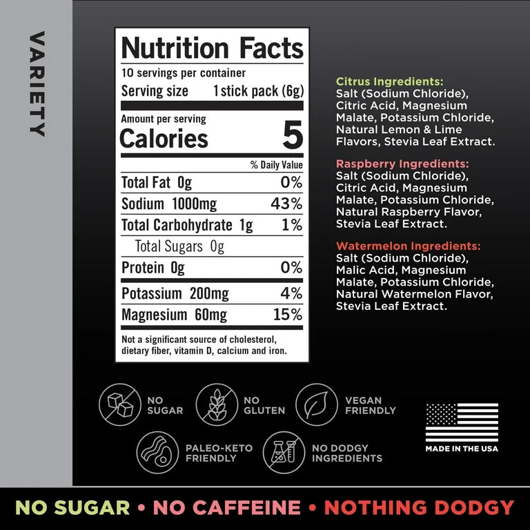 LMNT Zero Sugar Electrolyte Drink Mix - Variety Pack - 6ct
