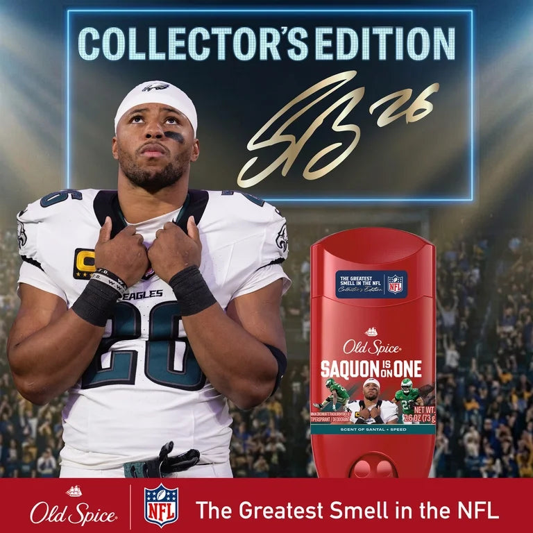 Old Spice Men's Antiperspirant Deodorant, NFL Collection, Saquon Soar, Santal + Speed, 2.6oz