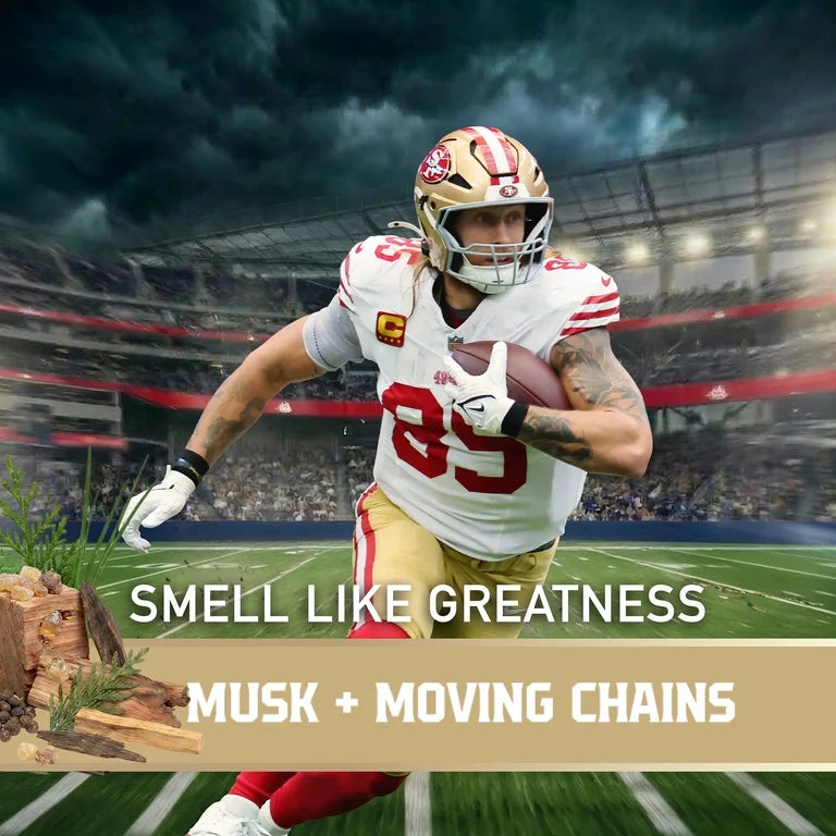 Old Spice Men's Aluminum Free Deodorant, NFL Collection, George Kittle, Scent of Musk + Moving Chains, 24/7 Sweat Protection, Signature Scent, Lasting Freshness, 3.0 oz
