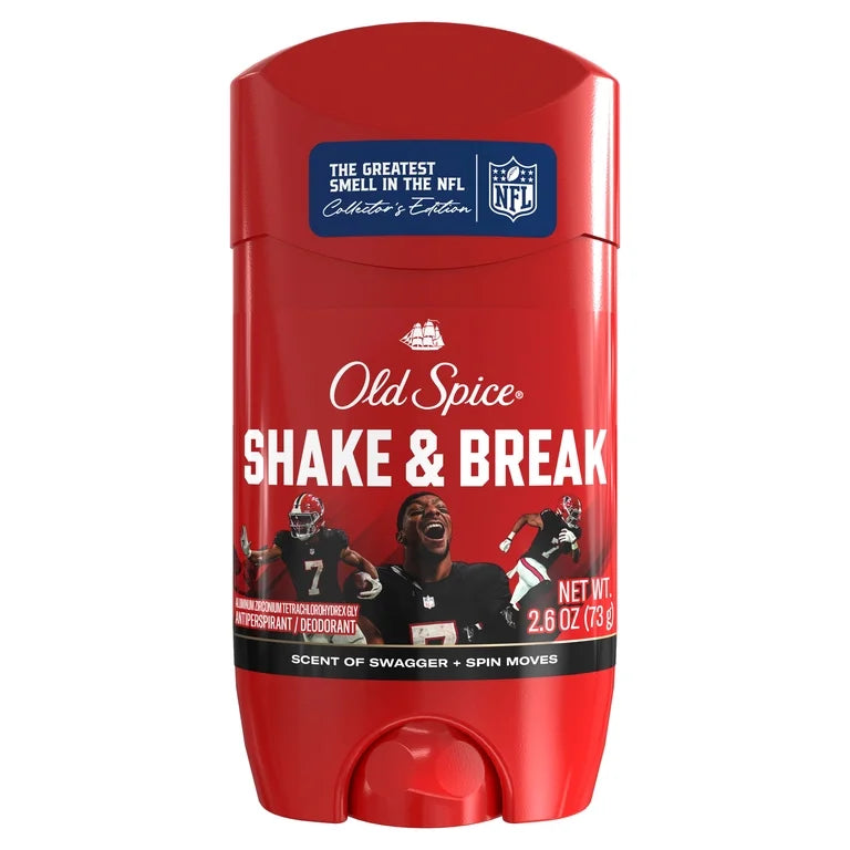 Old Spice Men's Antiperspirant, NFL Collection, Bijan Robinson, Scent of Swagger + Spin Moves, 24/7 Sweat Protection, Signature Scent, 2.6 oz