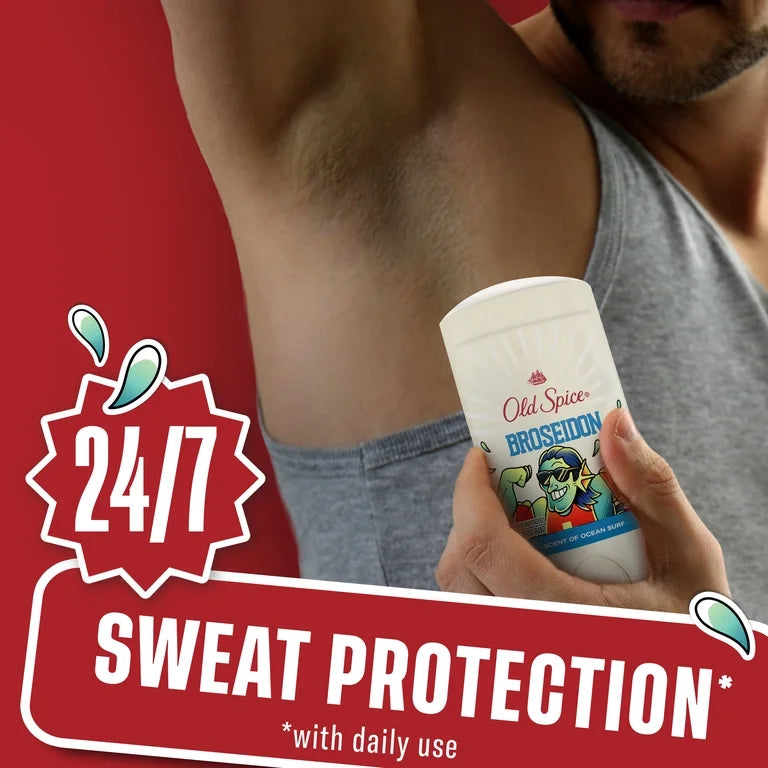 Old Spice Men's Antiperspirant, Broseidon, Scent of Ocean Surf, 2.6oz