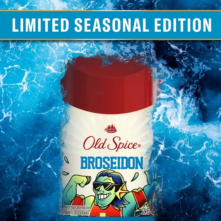 Old Spice Men's Antiperspirant, Broseidon, Scent of Ocean Surf, 2.6oz