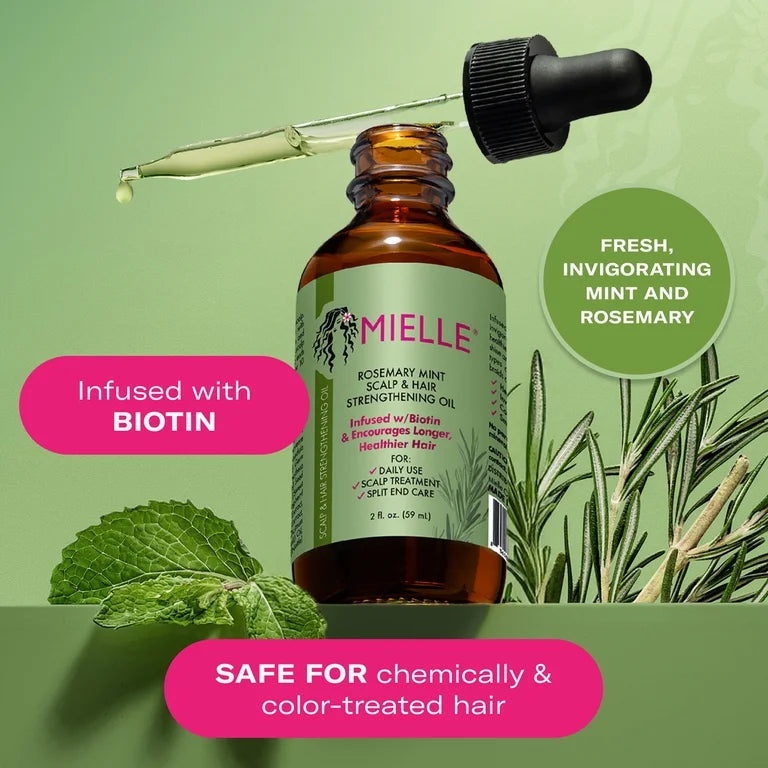 Mielle Strengthening Scalp & Hair Oil, Rosemary Mint, 2 oz