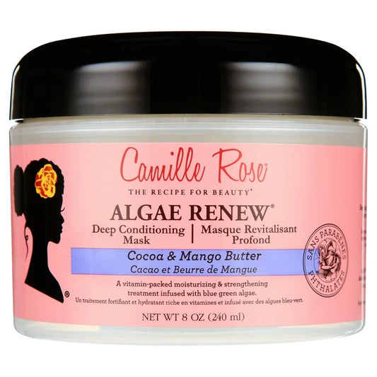 Camille Rose Algae Renew Strengthen & Nourish All Ages Deep Conditioner with Blue Green Algae & Mango Butter, 8oz