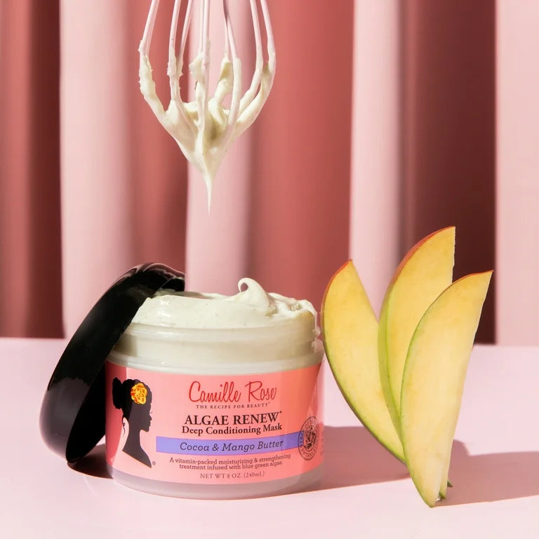 Camille Rose Algae Renew Strengthen & Nourish All Ages Deep Conditioner with Blue Green Algae & Mango Butter, 8oz
