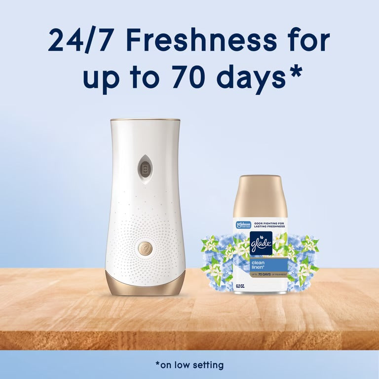 Glade Automatic Spray Refill, Air Freshener, Clean Linen, 2 Refills