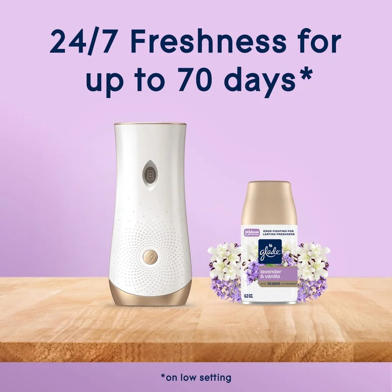 Glade Automatic Spray Refill, Air Freshener, Lavender & Vanilla, 2 Refills