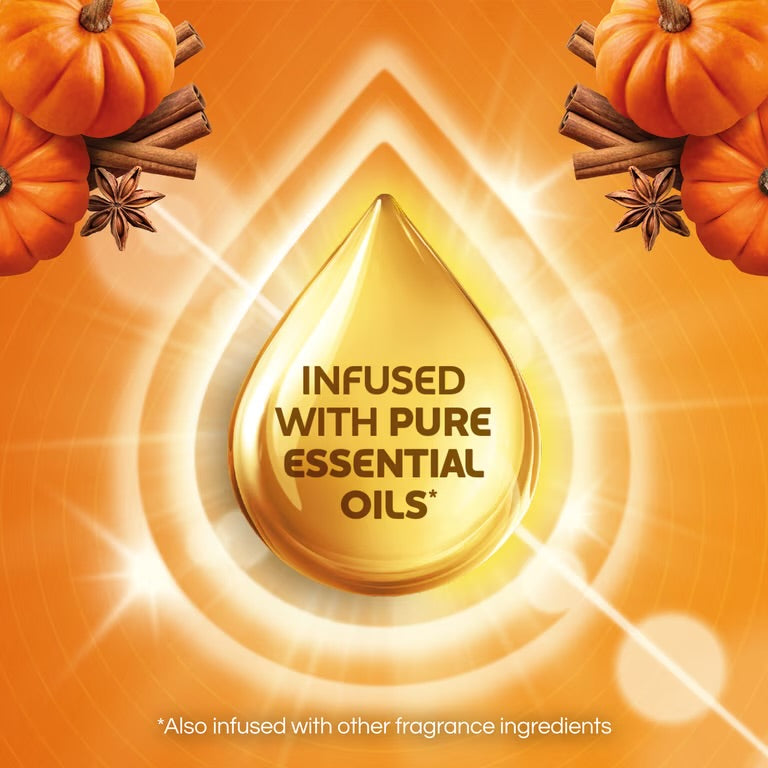 Air Wick Plug-in Fall Scented Oil Warmer Air Freshener Refills, Pumpkin Spice, 4 Count