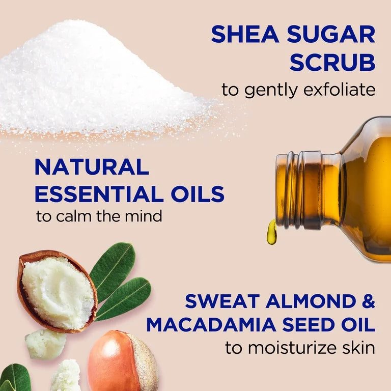 Dr Teal's Shea Sugar Body Scrub with Shea Butter, Almond & Essential Oils, 19 oz
