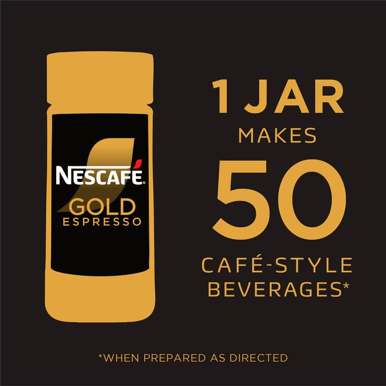 NESCAFÉ Gold Instant Espresso Powder, Intense, Instant Coffee, Coffee Essentials, 50 Cups 3.5 oz
