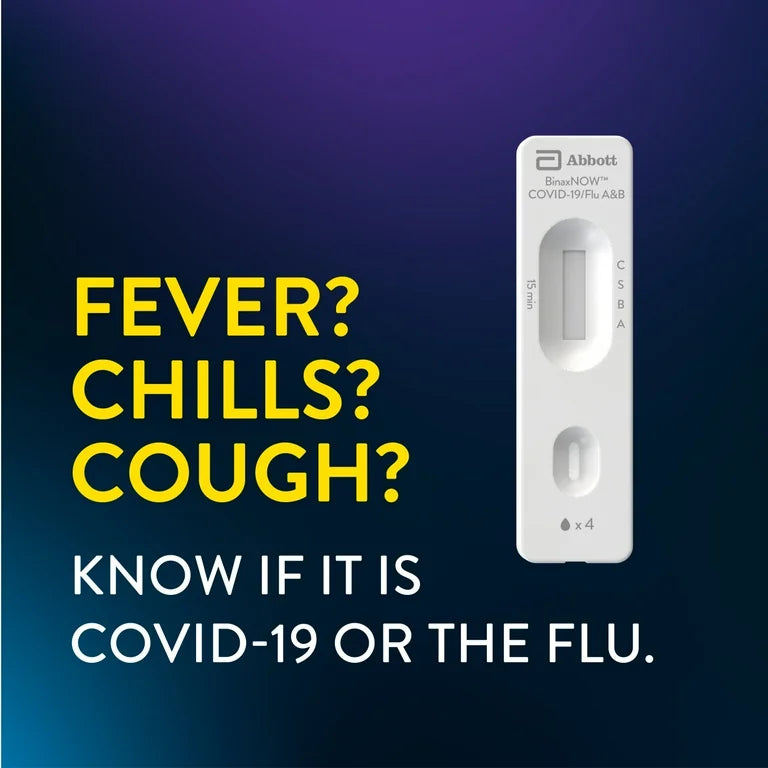 BinaxNOW™ COVID-19/Flu A&B Combo Self-Test with Fast, Reliable Results in 15 Minutes, 4 Count Pack