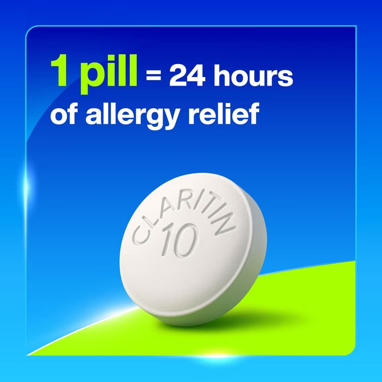 Claritin Allergy Relief 24 Hour Non-Drowsy Loratadine Antihistamine Allergy Medicine Tablets, 100 Count