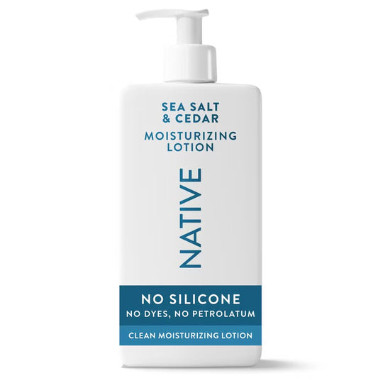 Native Moisturizing Body Lotion, Dermatologist Tested for Sensitive Skin, for Women & Men, Sea Salt & Cedar, 16.5 fl oz