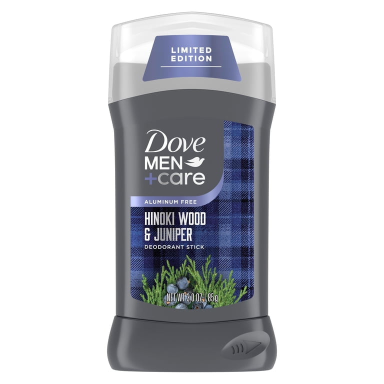 Dove Men+Care Deodorant Stick For Odor Protection & Long-Lasting Scent Limited Edition Hinoki Wood & Juniper With Aluminum-Free Formula, 3 oz
