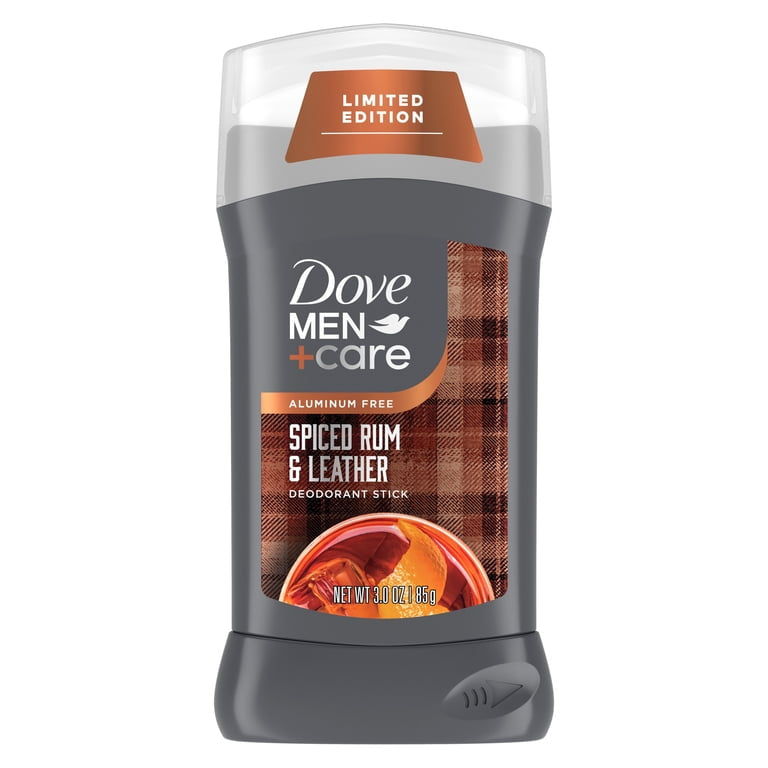 Dove Men+Care Deodorant Stick For Odor Protection & Long-Lasting Scent Limited Edition Spiced Rum & Leather With Aluminum-Free Formula, 3 oz