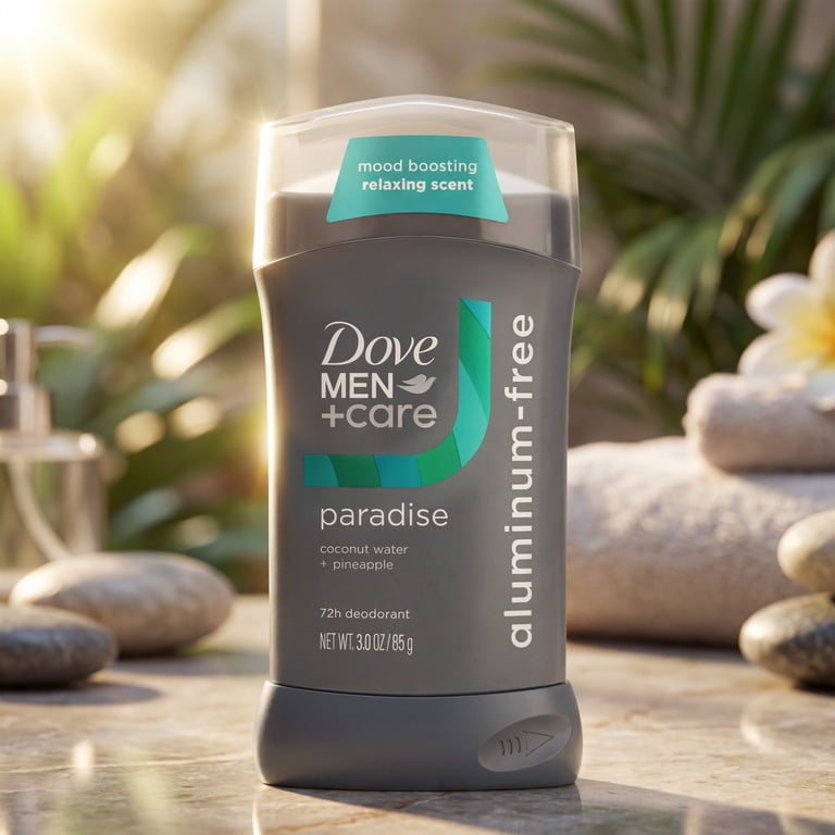 Dove Men+Care Deodorant Stick Mood Boosting Scent Paradise 72h Odor Protection, 3 oz