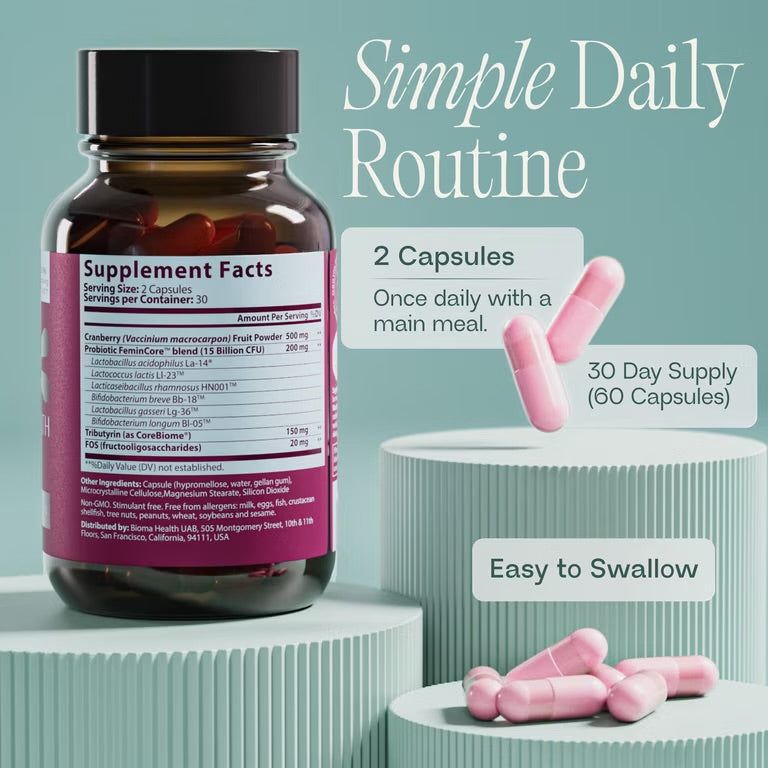 BIOMA Feminine Health Synbiotic, 60 ct / 30