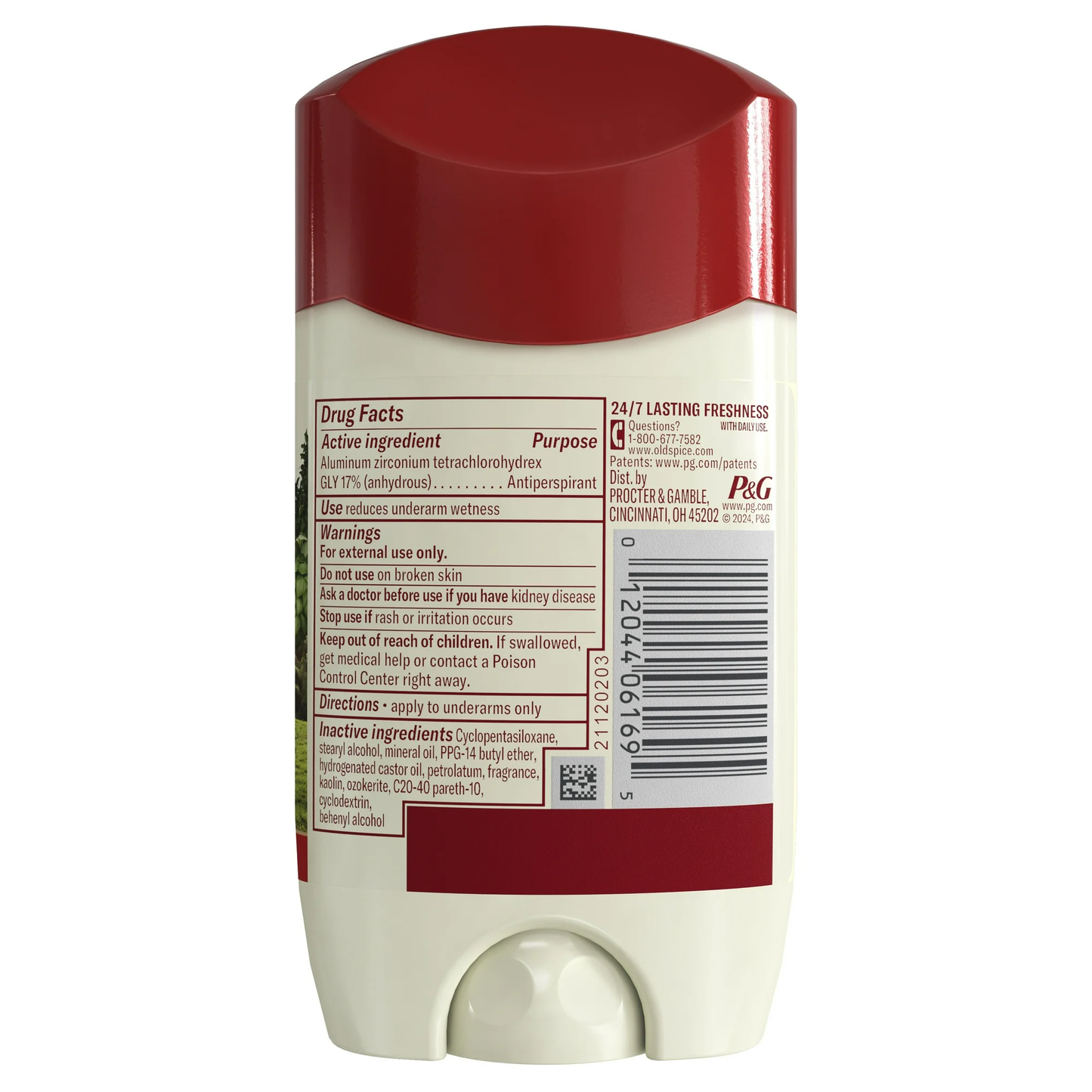 Old Spice Mens Antiperspirant Deodorant Invisible Solid Stick Orchard, 2.6 oz
