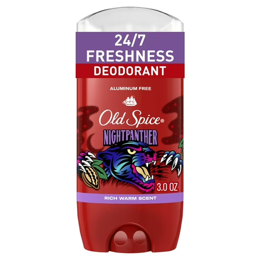 Old Spice Aluminum Free Men's Deodorant, Invisible Solid Stick, NightPanther, 3.0 oz