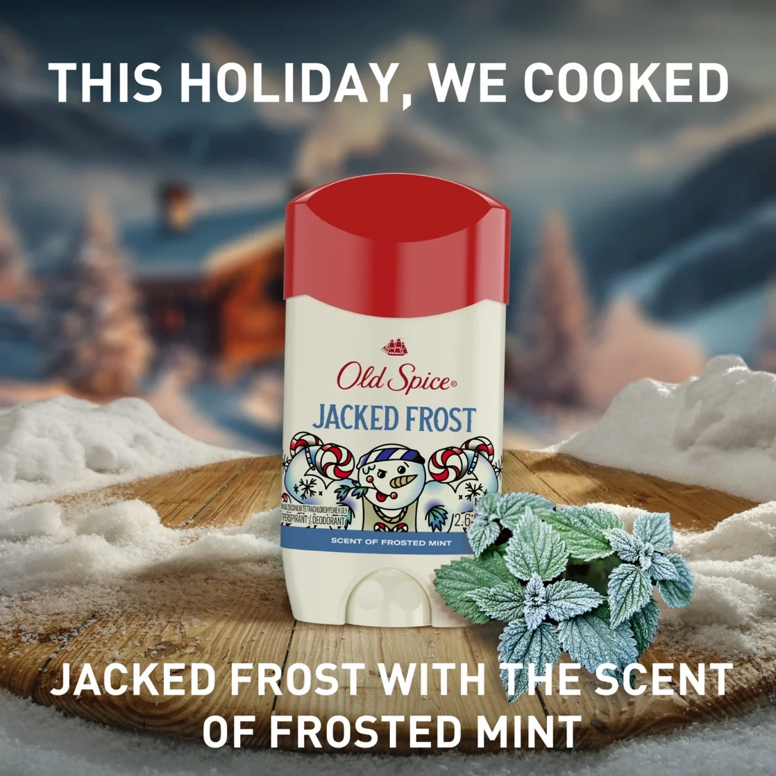 Old Spice Antiperspirant and Deodorant for Men, Holidudes Limited Edition, Jacked Frost , Frosted Mint Scent, 2.6oz