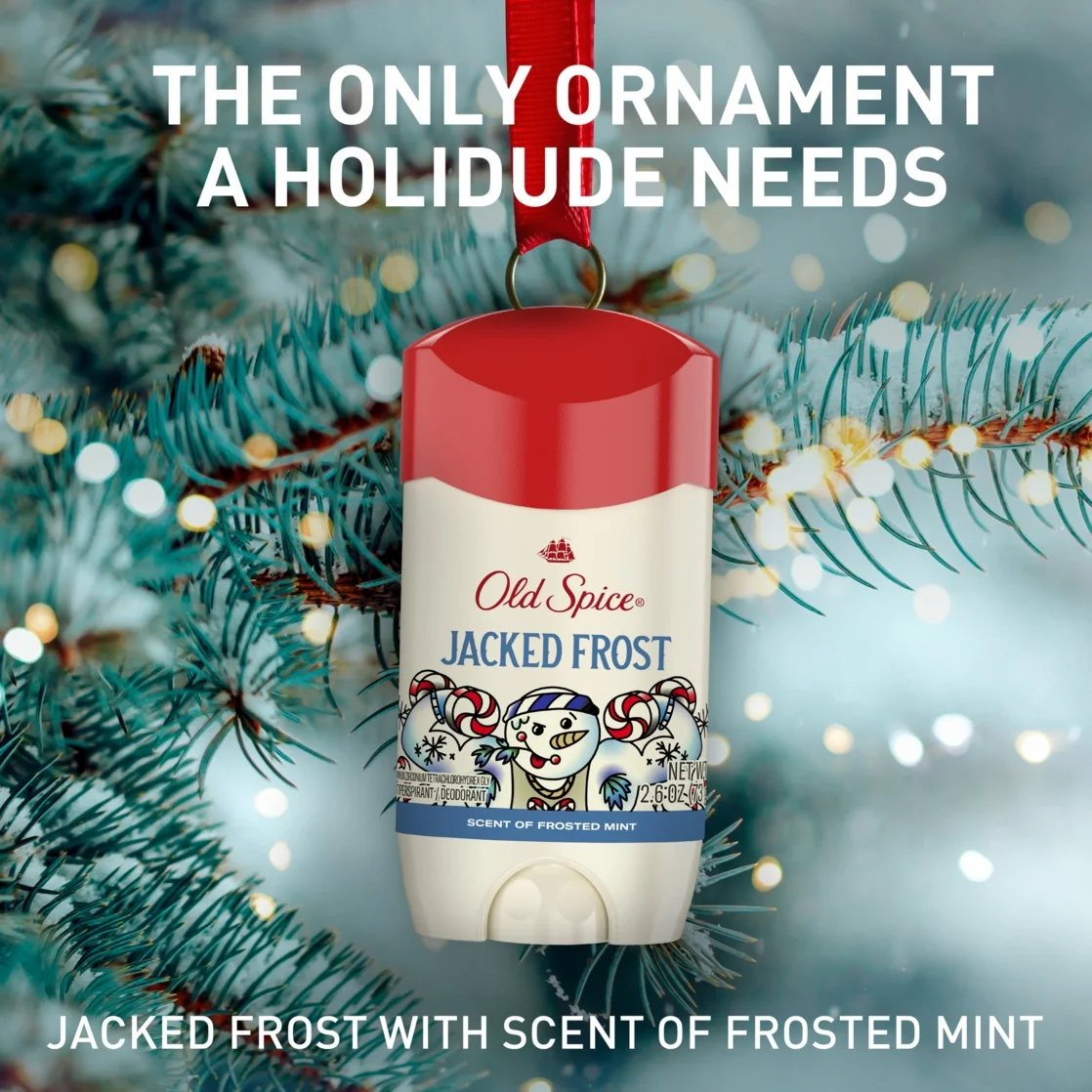 Old Spice Antiperspirant and Deodorant for Men, Holidudes Limited Edition, Jacked Frost , Frosted Mint Scent, 2.6oz