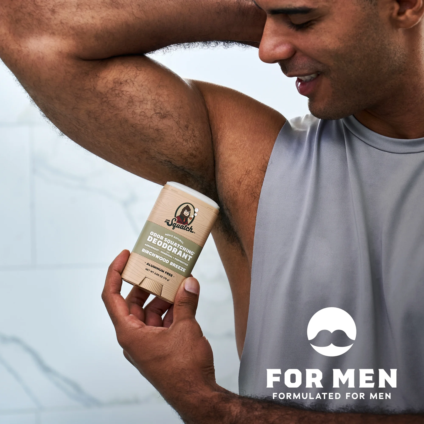 Dr. Squatch Birchwood Breeze Natural Deodorant for Men, 2.65 oz
