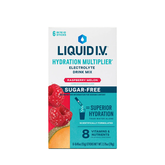 Liquid I.V. Raspberry Melon Sugar-Free Hydration Multiplier Powdered Electrolyte Drink Mix, 6 Count Packets