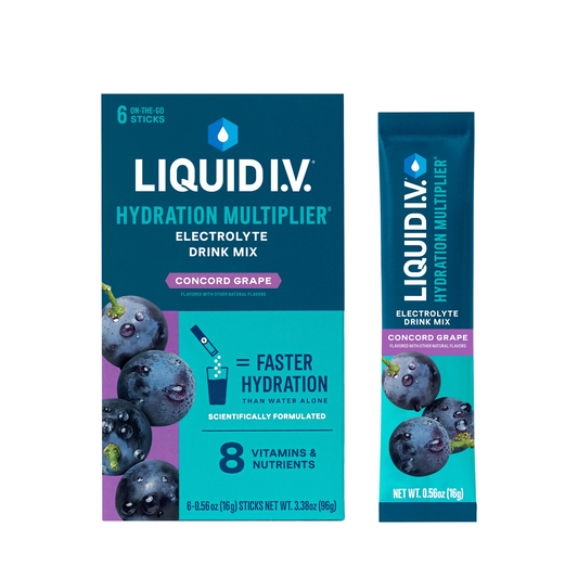 Liquid I.V. Concord Grape Hydration Multiplier Powdered Electrolyte Drink Mix, 6 Count Packets