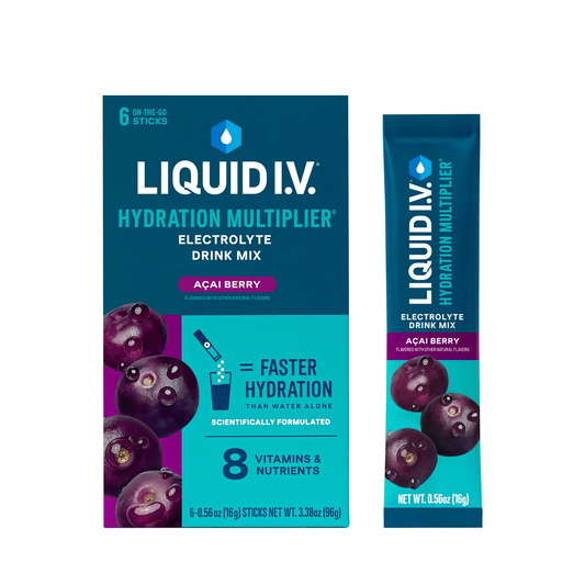 Liquid I.V. Açaí Berry Hydration Multiplier Powdered Electrolyte Drink Mix, 6 Count Packets