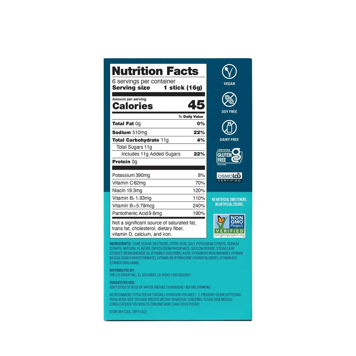 Liquid I.V. Açaí Berry Hydration Multiplier Powdered Electrolyte Drink Mix, 6 Count Packets