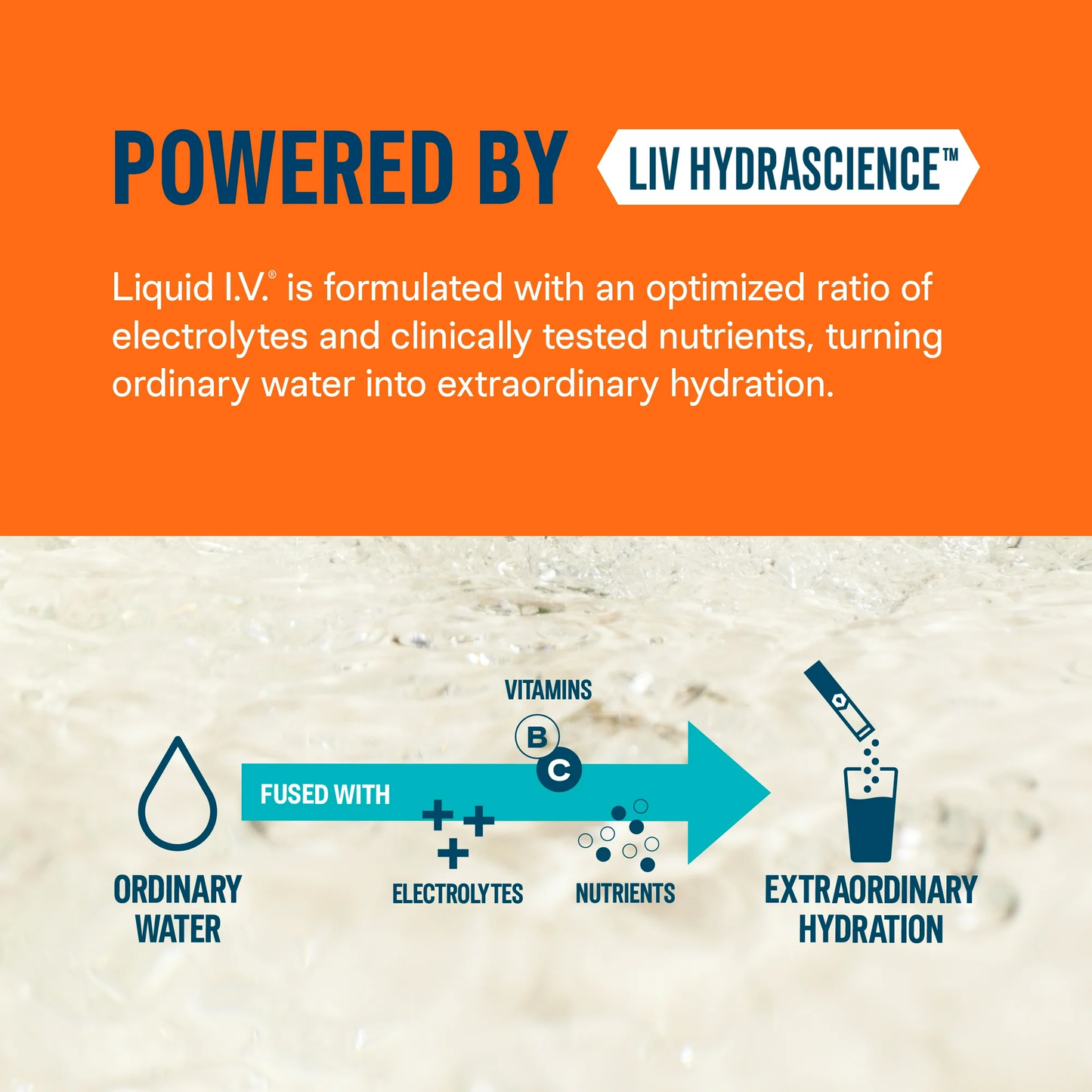 Liquid I.V. Tangerine Hydration Multiplier +Immune Support Powdered Electrolyte Drink Mix, 6 Ct