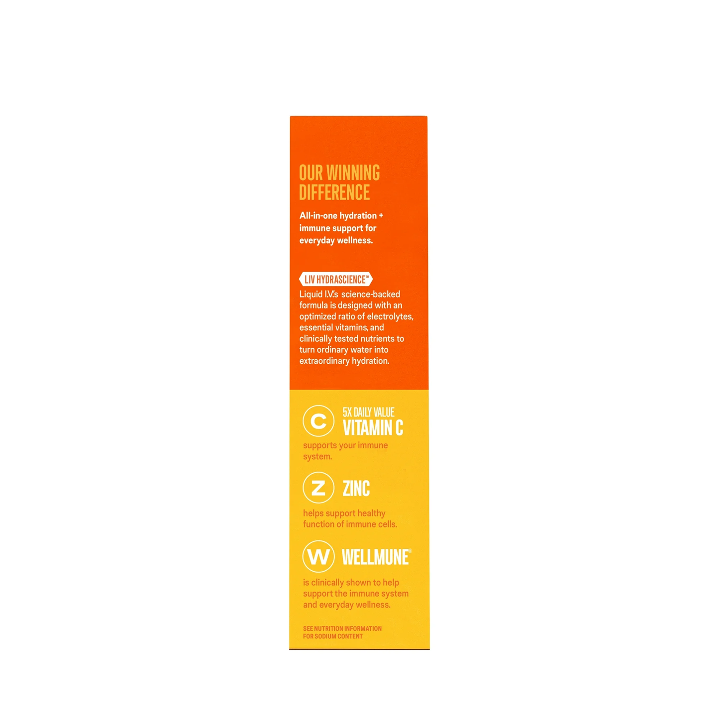 Liquid I.V. Tangerine Hydration Multiplier +Immune Support Powdered Electrolyte Drink Mix, 6 Ct