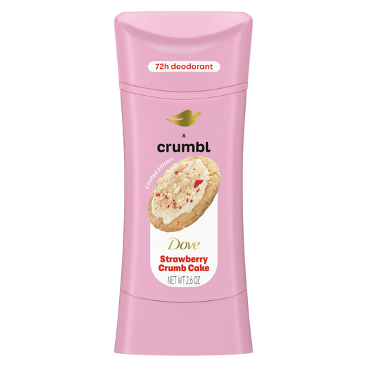 Dove Crumbl Deodorant Stick Crumbl Strawberry Shortcake Aluminum Free, 2.6 oz