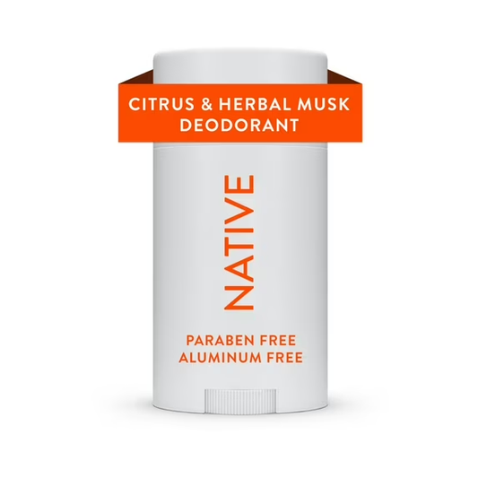Native Deodorant, Aluminum Free, Citrus & Herbal Musk, Deodorant for Men and Women, 2.65 oz