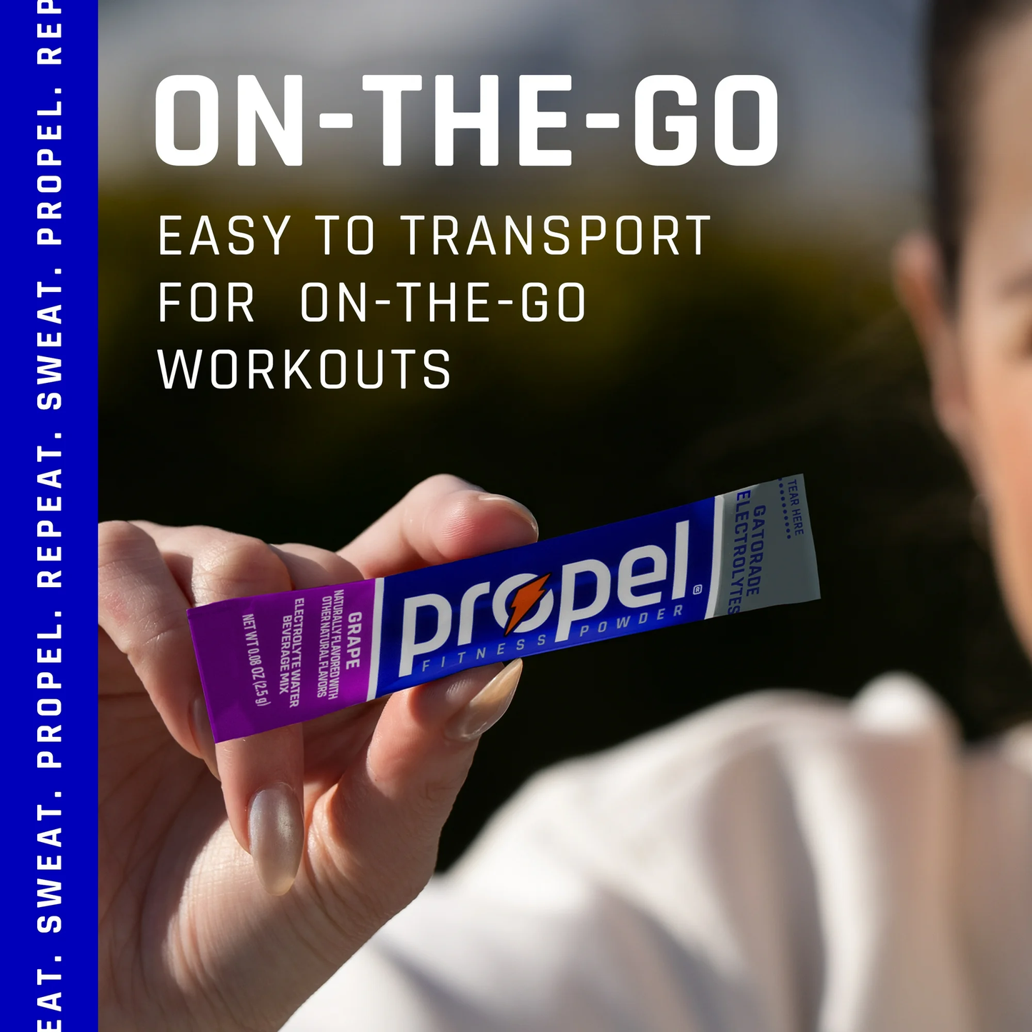 Propel Electrolyte Enhanced Water Drink Mix Powder Packets, Grape, Zero Calorie & Zero Sugar Hydration with Electrolytes and Vitamins C & E, (10 Packets)