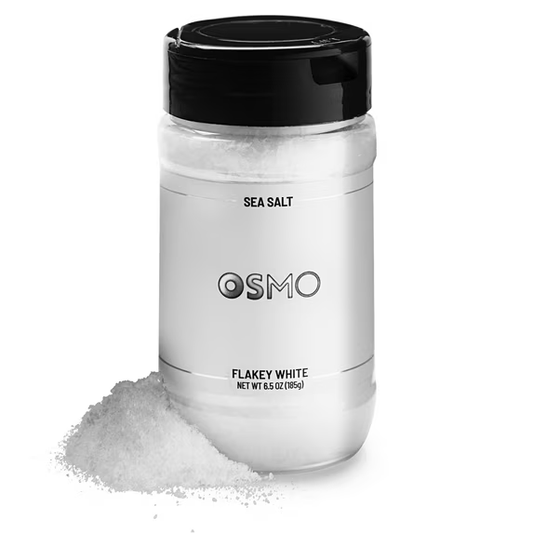 Osmo Flakey White Sea Salt, Kosher Certified Flakes, Gluten-Free Seasoning, 6.5 oz