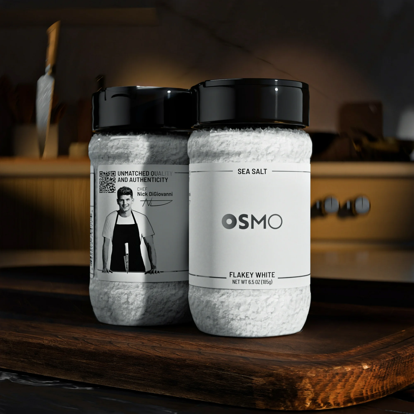 Osmo Flakey White Sea Salt, Kosher Certified Flakes, Gluten-Free Seasoning, 6.5 oz