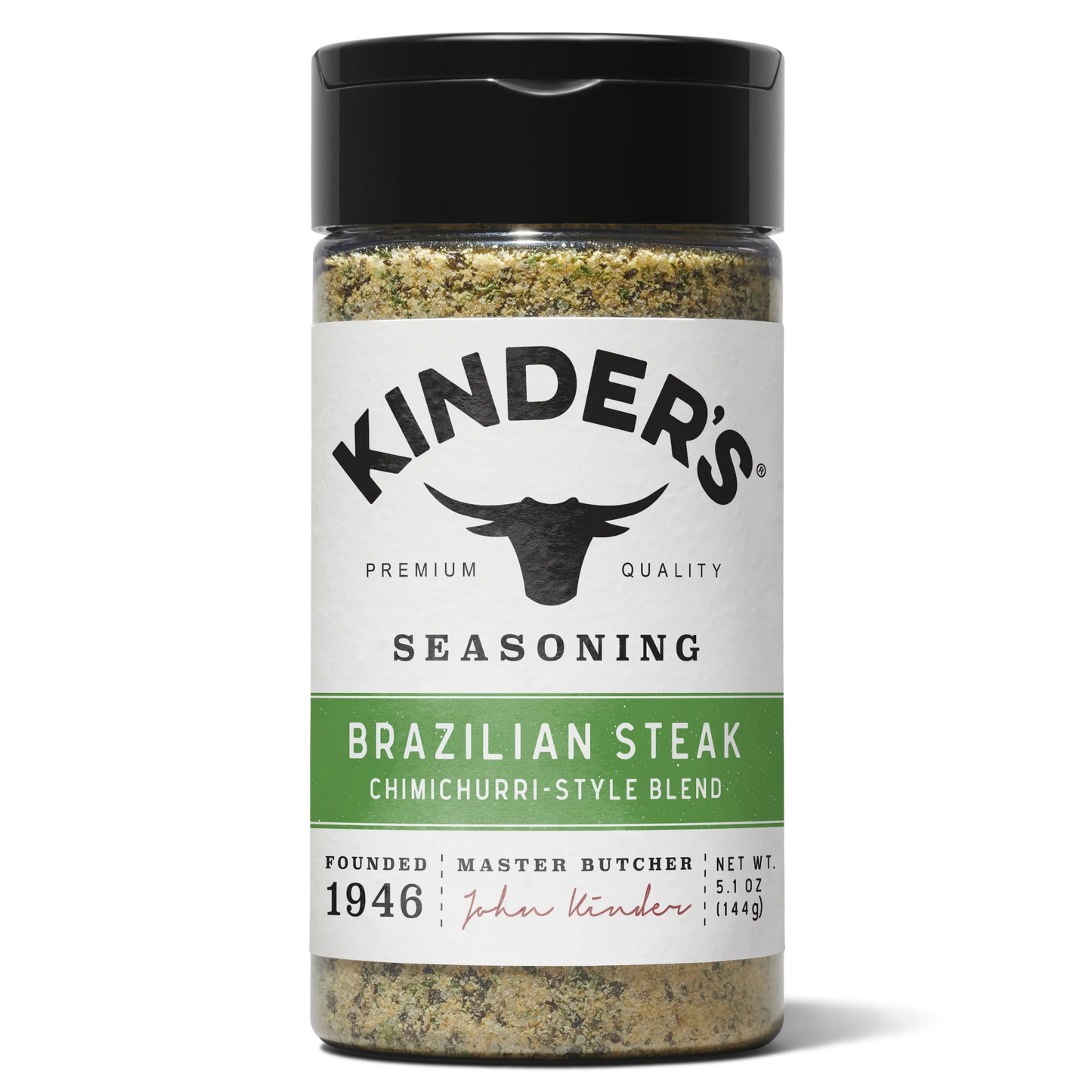 Kinder's Brazilian Steak Seasoning Blend with Garlic, Vinegar, Herbs, and Chili, 5.2 oz