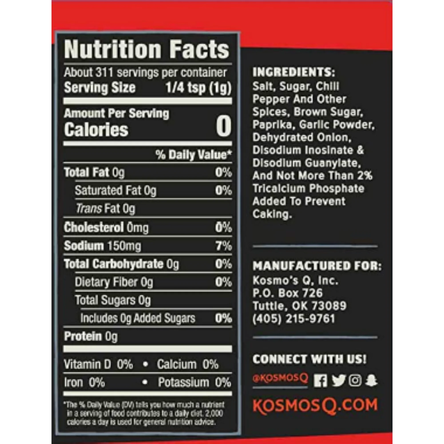 Kosmos Q Dirty Bird Dry BBQ Rub and Seasonings, 11 oz