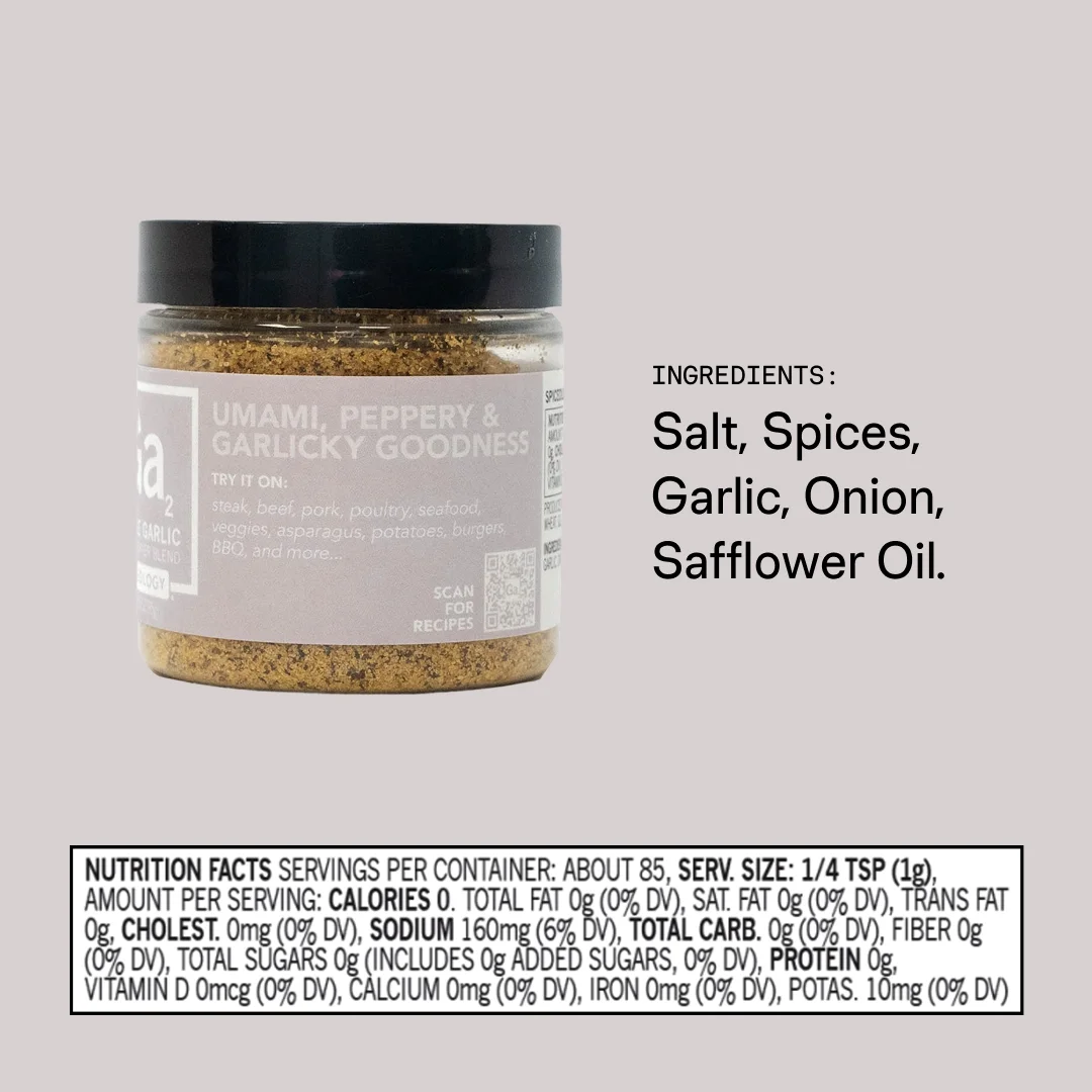 Spiceology Double Garlic Seasoning Blend, 3 oz Jar