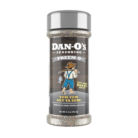 Dan-O's Preem-O Seasoning - All-Purpose Steak & Meat Seasoning - Great for cooking & grilling anything - Small bottle (3.4 oz)