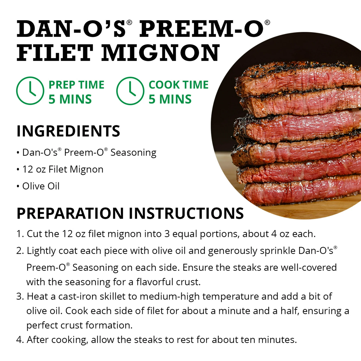 Dan-O's Preem-O Seasoning - All-Purpose Steak & Meat Seasoning - Great for cooking & grilling anything - Small bottle (3.4 oz)