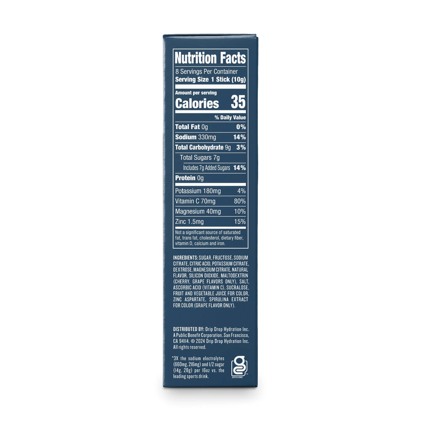 DripDrop Electrolyte Powder Drink Mix for Fast Hydration, Juicy Variety, 0.35 oz, 8 Count Packets