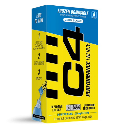 C4 Performance Energy Powder Mix Frozen Bombsicle, 8 Pack